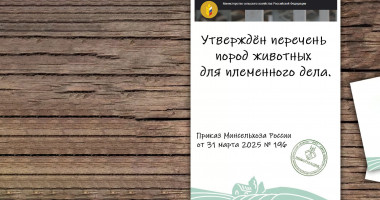 минсельхоз утвердил перечень пород животных для племенного дела - фото - 1